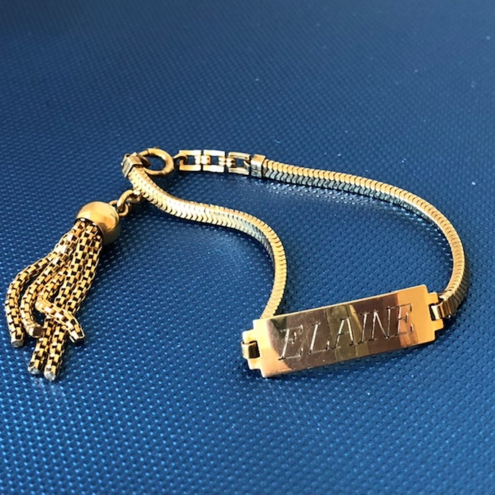 Forstner 12KT Gold Pl tassel "ELAINE" bracelet 6"